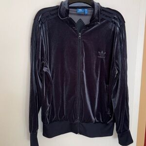 Beautiful Adidas navy blue velour zip up sweater